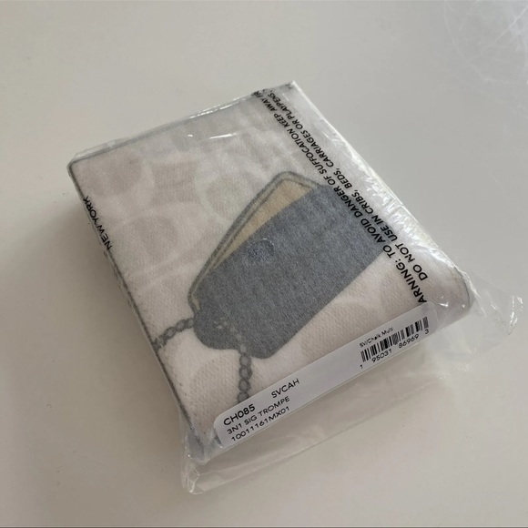 NWT Coach 3 In 1 Wallet In Signature Canvas With CH085 Trompe L'oeil Print - Picture 2 of 5